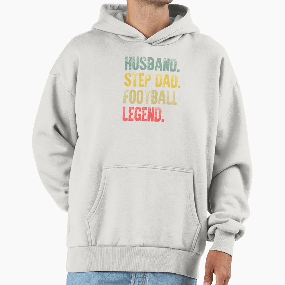 Funny Husband Step Dad Football Legend T-Shirt - Minimalist Print Unisex - T-Shirt, Sweatshirt, Hoodie