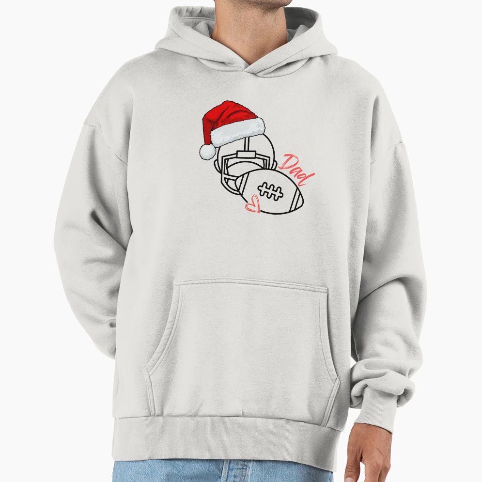 Santa Rugby Dad Sports Father Gift Hoodie - Fun Novelty Design Unisex - T-Shirt, Sweatshirt, Hoodie