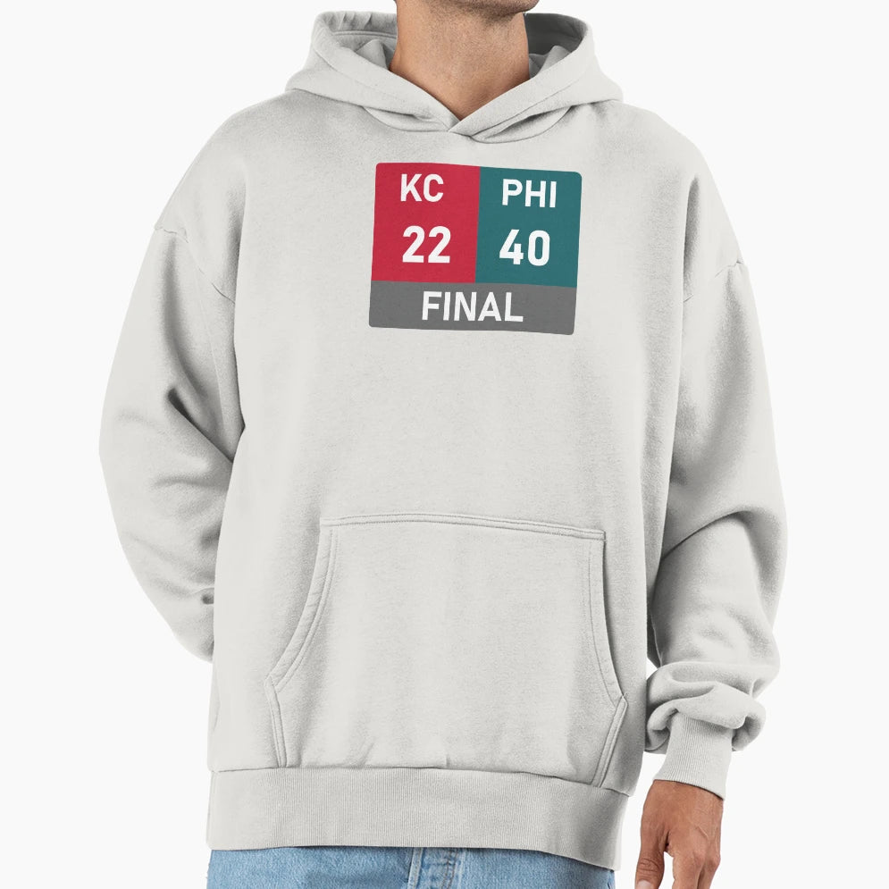 Super Bowl Final Score Hoodie - Unique Graphic Unisex - T-Shirt, Sweatshirt, Hoodie