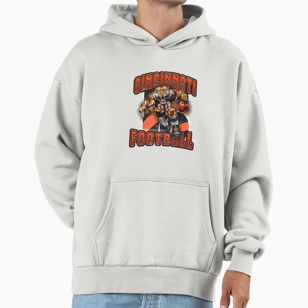 Cincinnati Football Hoodie - Fun Novelty Design Men Women - T-Shirt, Sweatshirt, Hoodie