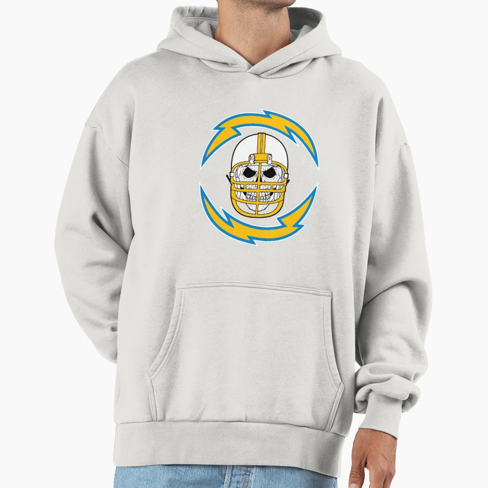 Chargers Skull Hoodie - Novelty Apparel Men Women - T-Shirt, Sweatshirt, Hoodie