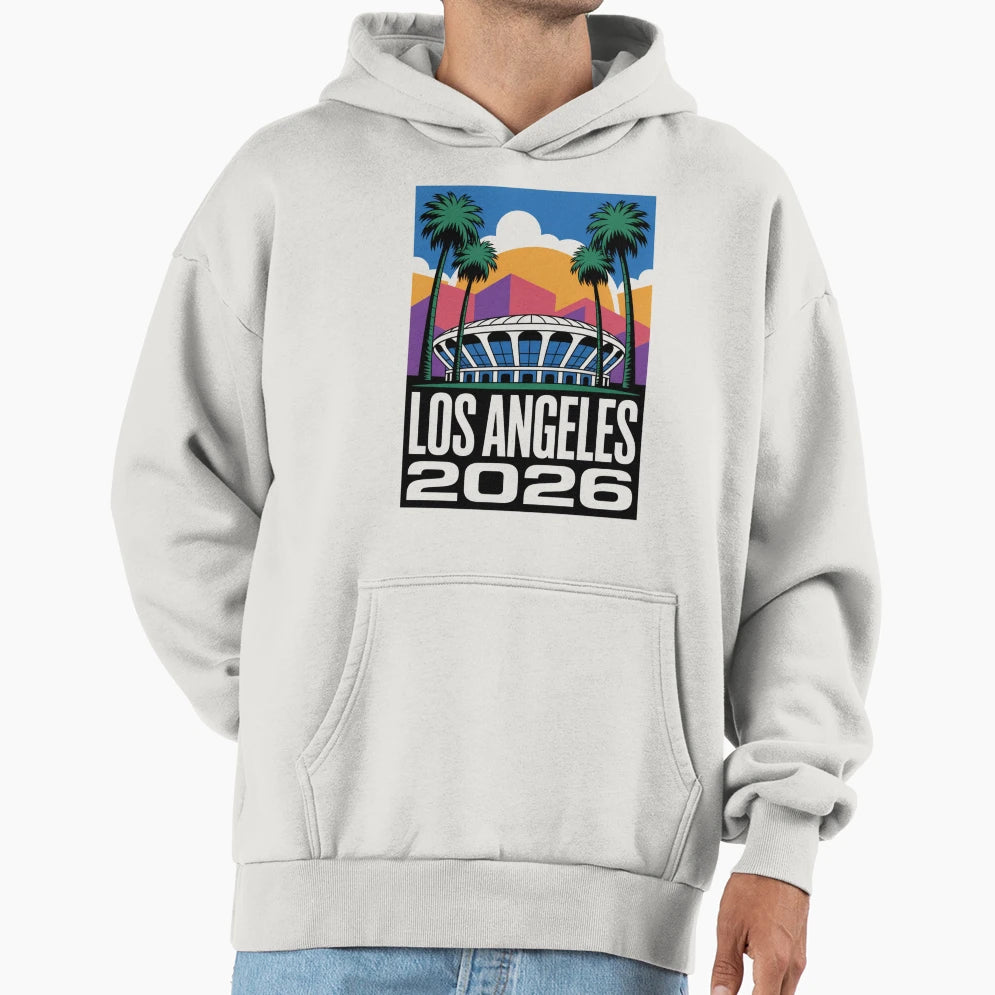 Los Angeles 2026 Palm Tree Sunset V2 T-Shirt - Minimalist Print Men Women - T-Shirt, Sweatshirt, Hoodie