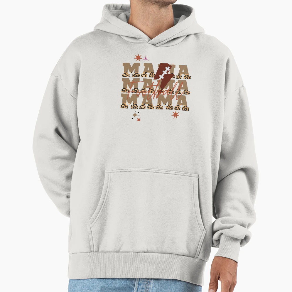 Football Mama Hoodie - Graphic Print Unisex - T-Shirt, Sweatshirt, Hoodie