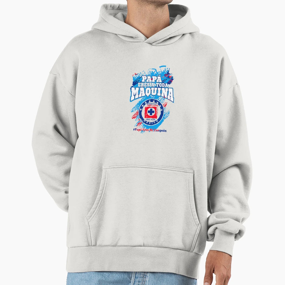Papa Eres Toda Maquina Cementera Futbol Hoodie - Trendy Graphic Men Women - T-Shirt, Sweatshirt, Hoodie