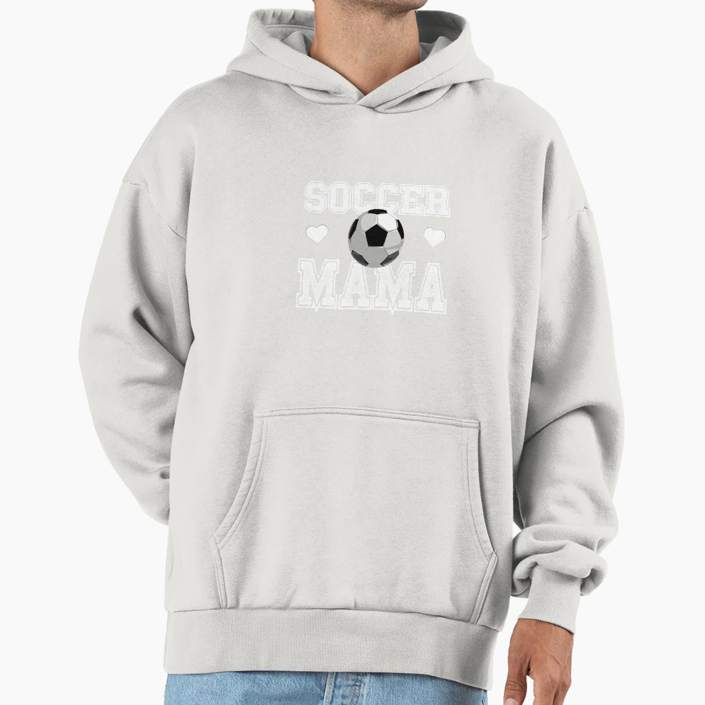 Soccer Ball Soccer Mom Gift Love Heart Hoodie - Minimalist Print Men Women - T-Shirt, Sweatshirt, Hoodie