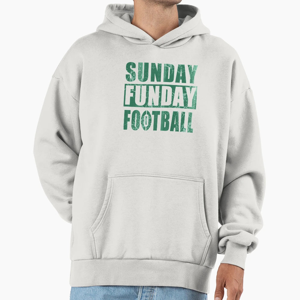 Sunday Funday Football Hoodie - Aesthetic Graphic for Adults - T-Shirt, Sweatshirt, Hoodie