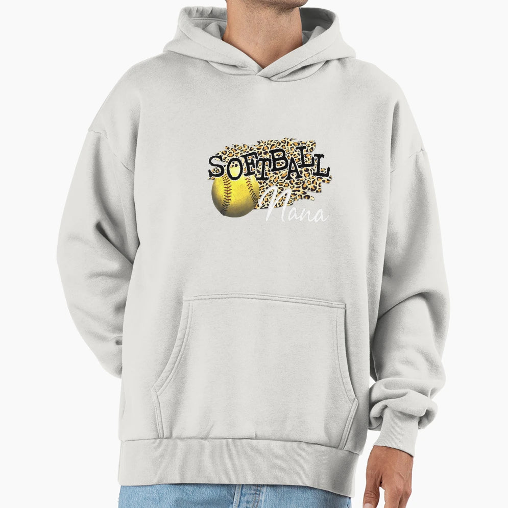 Softball Nana Leopard Softball Nana 42 Hoodie - Fun Novelty Design Unisex - T-Shirt, Sweatshirt, Hoodie