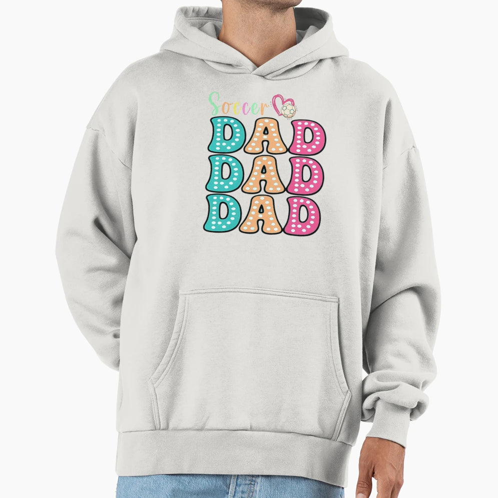 Soccer Dad Polka Dot Hoodie - Fun Novelty Design for Adults - T-Shirt, Sweatshirt, Hoodie