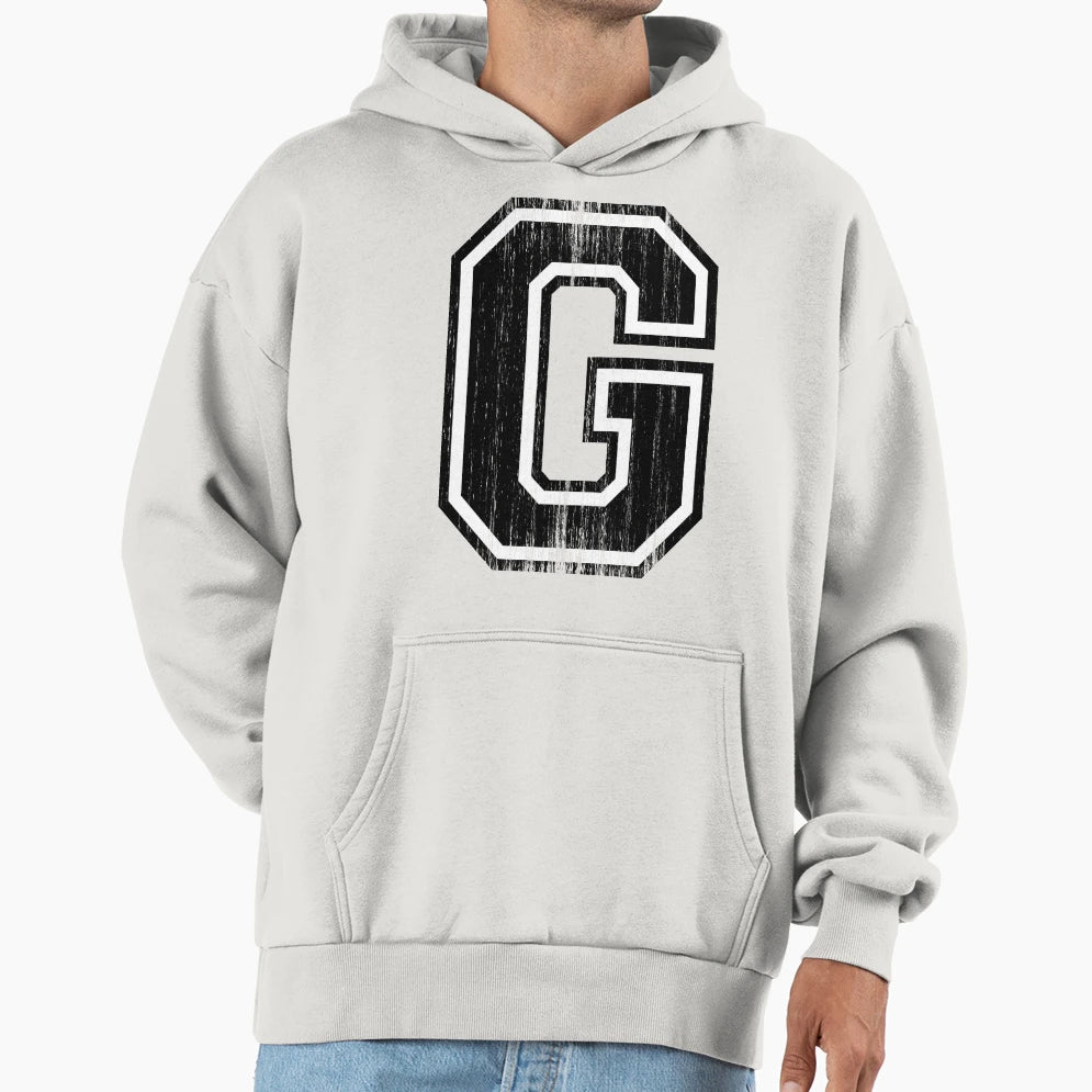 Big Varsity Letter G Hoodie - Fun Novelty Design Men Women - T-Shirt, Sweatshirt, Hoodie