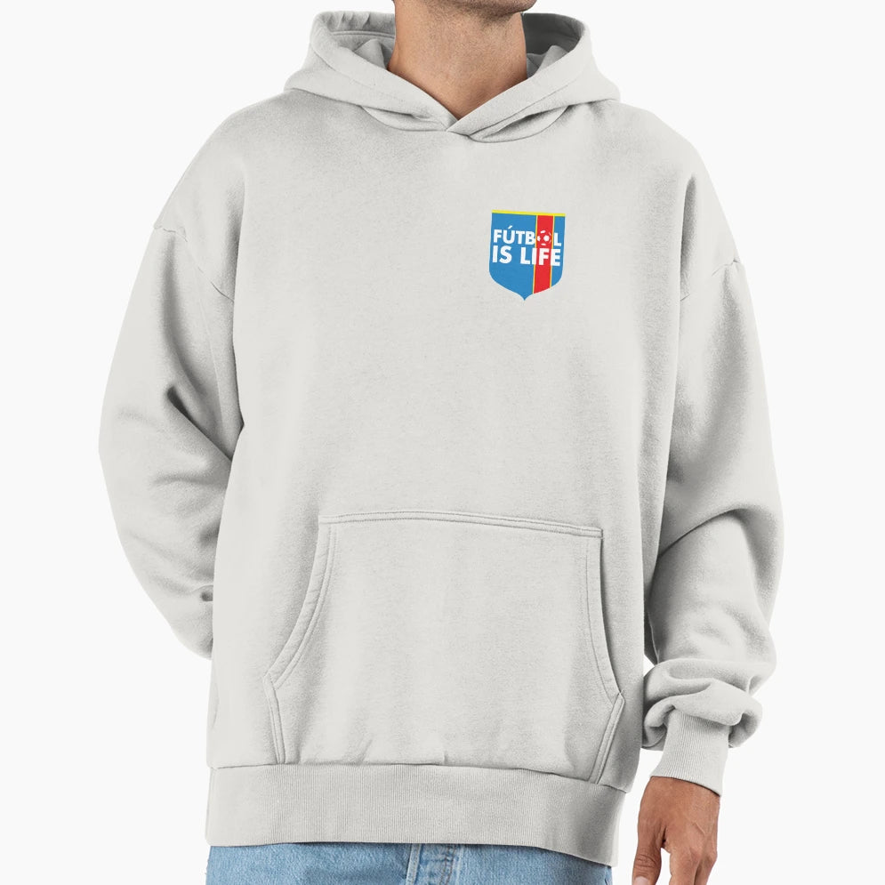 Futbol Is Life Small Football Is Life Hoodie - Minimalist Print for Adults - T-Shirt, Sweatshirt, Hoodie