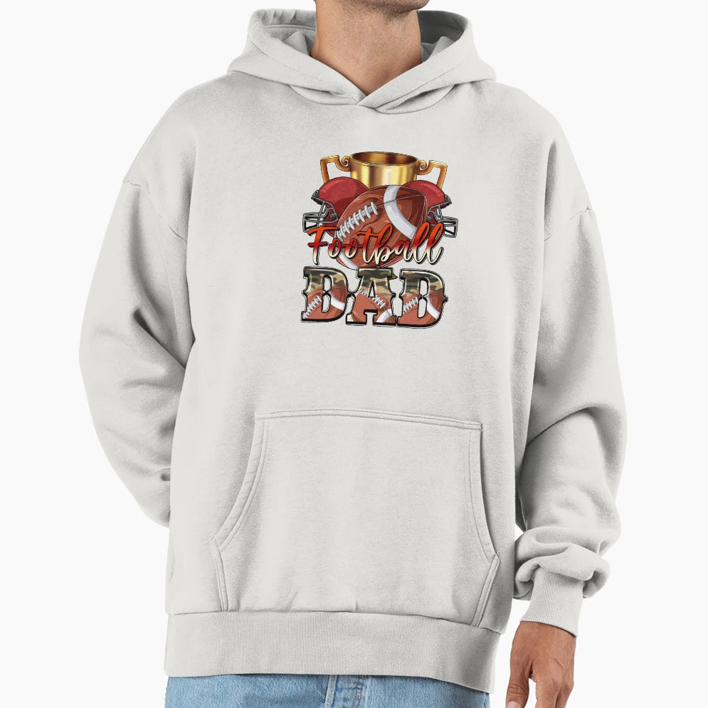Football Dad Western Sport Lover Hoodie - Custom Art Print for Adults - T-Shirt, Sweatshirt, Hoodie