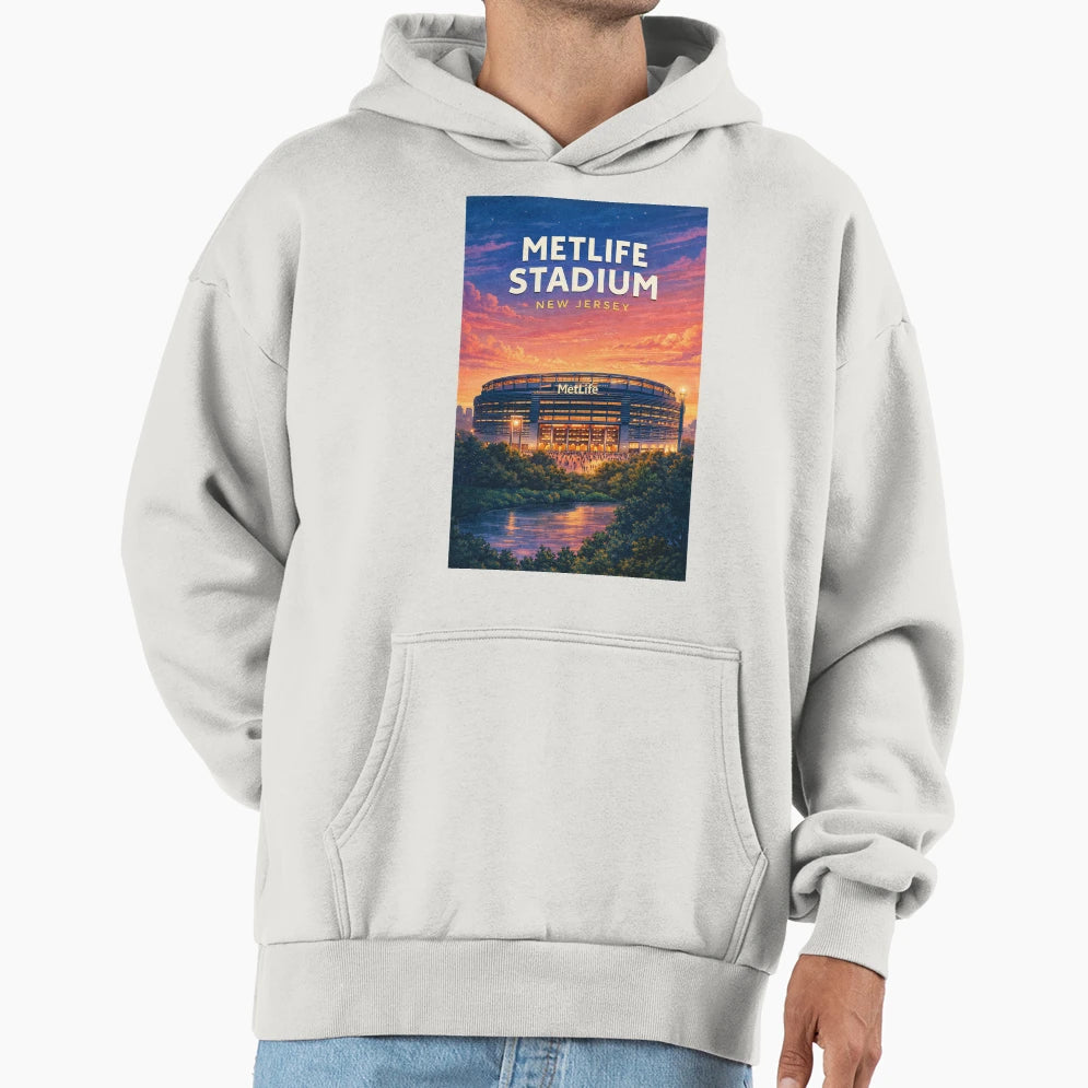 Metlife Stadium East Rutherford New Hoodie - Trendy Graphic Men Women - T-Shirt, Sweatshirt, Hoodie