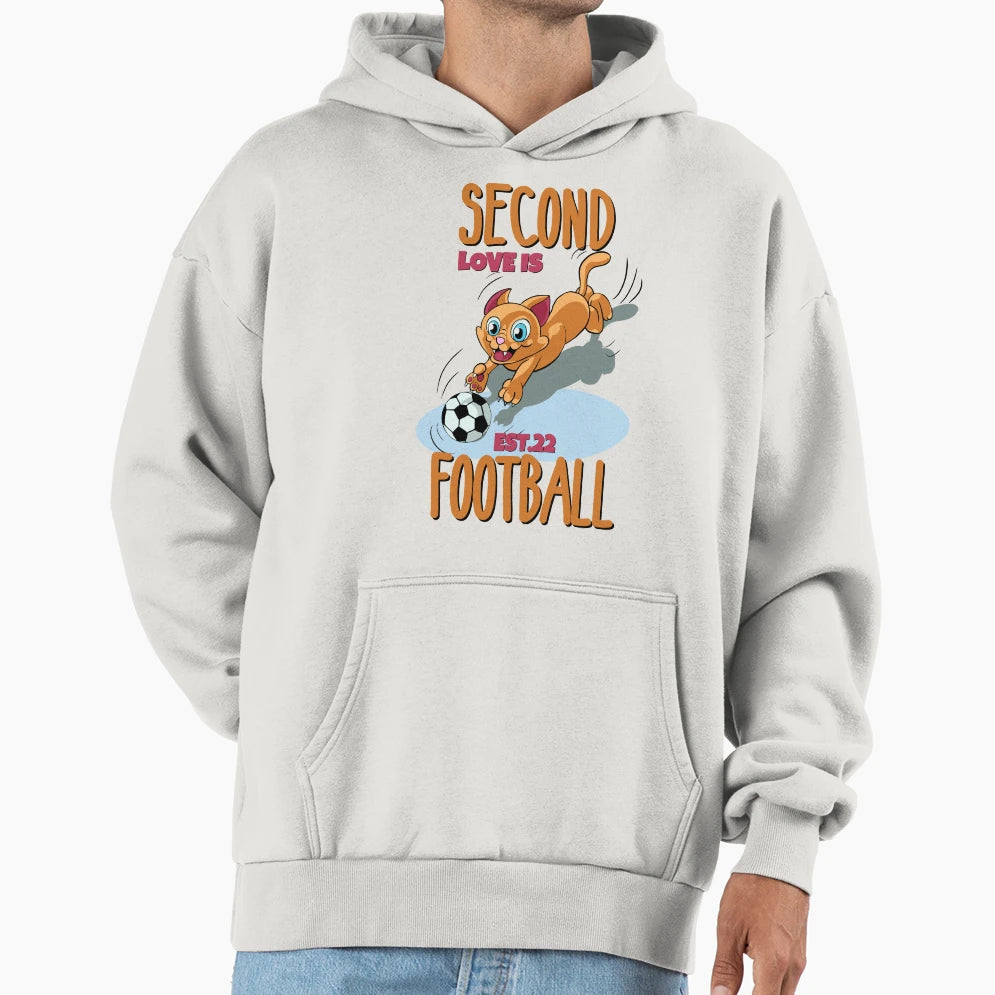 Second Love Is Footbal Hoodie - Aesthetic Graphic for Adults - T-Shirt, Sweatshirt, Hoodie