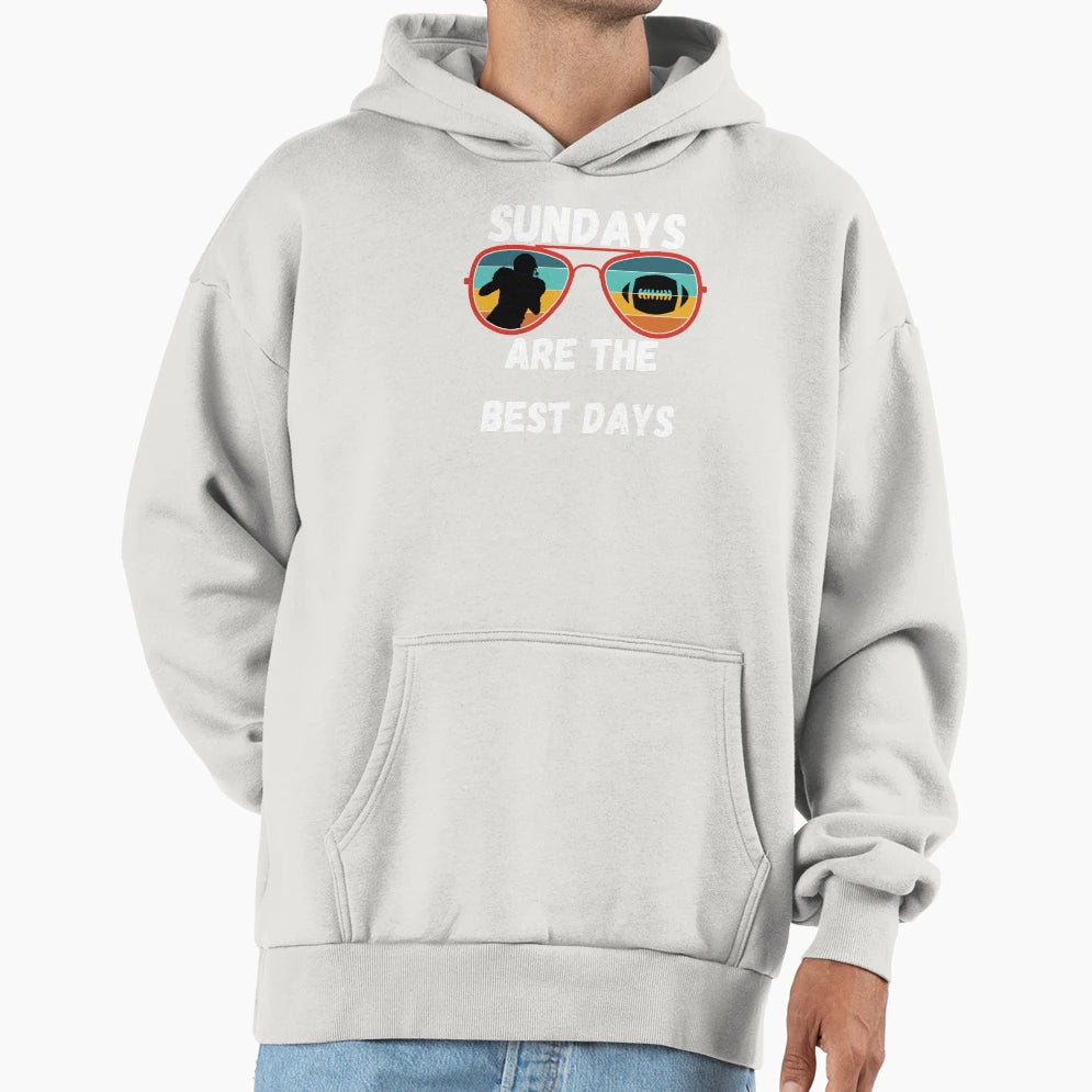 Sundays Are Best Days Football Sunglasses Hoodie - Novelty Apparel Unisex - T-Shirt, Sweatshirt, Hoodie
