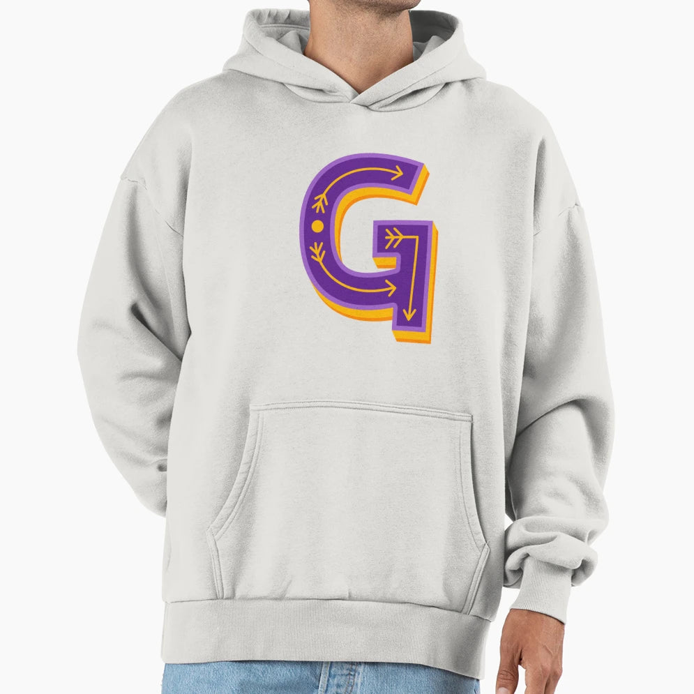 Letter G Hoodie - Trendy Graphic Men Women - T-Shirt, Sweatshirt, Hoodie