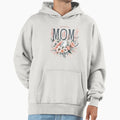 Sports Mom 1 Floral Football Mothers Day Hoodie - Fun Novelty Design Unisex - T-Shirt, Sweatshirt, Hoodie