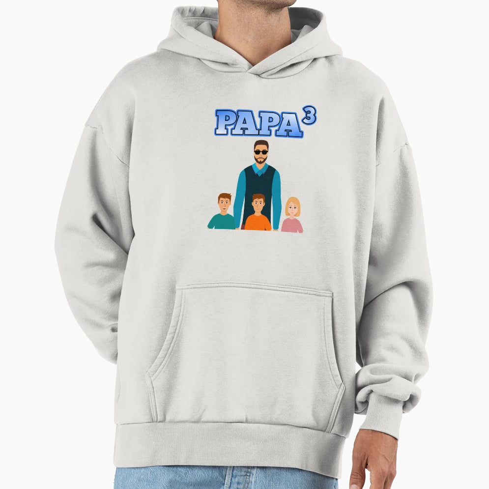 Father 2 Children Son Daughter Fathers Hoodie - Streetwear Style Unisex - T-Shirt, Sweatshirt, Hoodie
