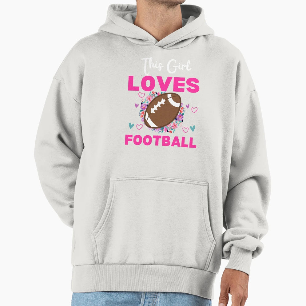 This Loves Football Womens Hoodie - Unique Graphic Unisex - T-Shirt, Sweatshirt, Hoodie