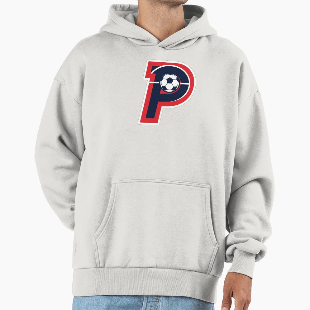 Penalty Kick Football Monogram P Pitch Hoodie - Custom Art Print Men Women - T-Shirt, Sweatshirt, Hoodie