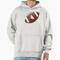 American Football Ball Number 4 Four Hoodie - Aesthetic Graphic for Adults - T-Shirt, Sweatshirt, Hoodie
