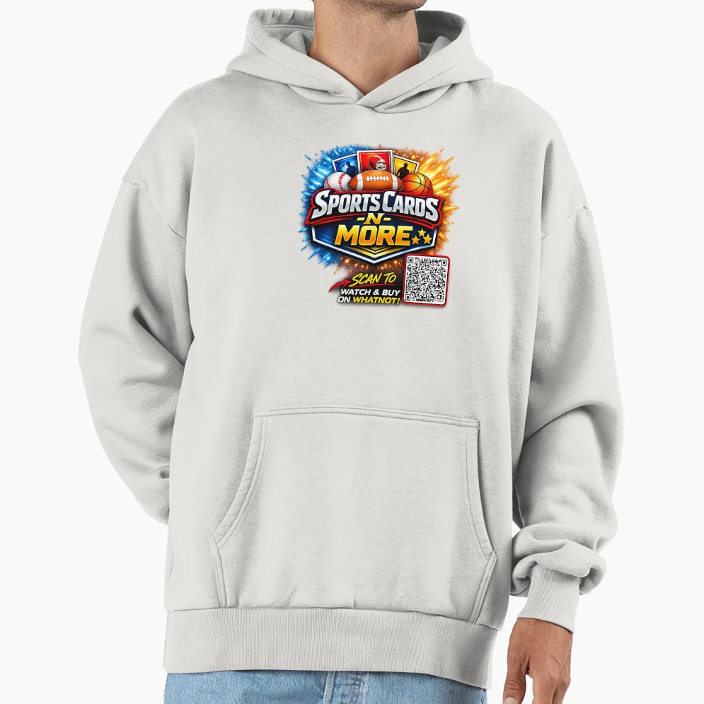 Sports Cards N More Logo W Qr Code Hoodie - Graphic Print Unisex - T-Shirt, Sweatshirt, Hoodie
