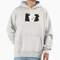 Pittsburgh Football Keystone Flag Map Hoodie - Custom Art Print for Adults - T-Shirt, Sweatshirt, Hoodie