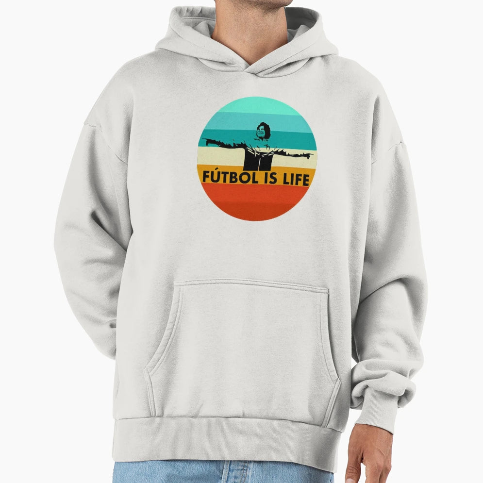 Who Loves Music And Futbol Is Make Smile Hoodie - Trendy Graphic Unisex - T-Shirt, Sweatshirt, Hoodie