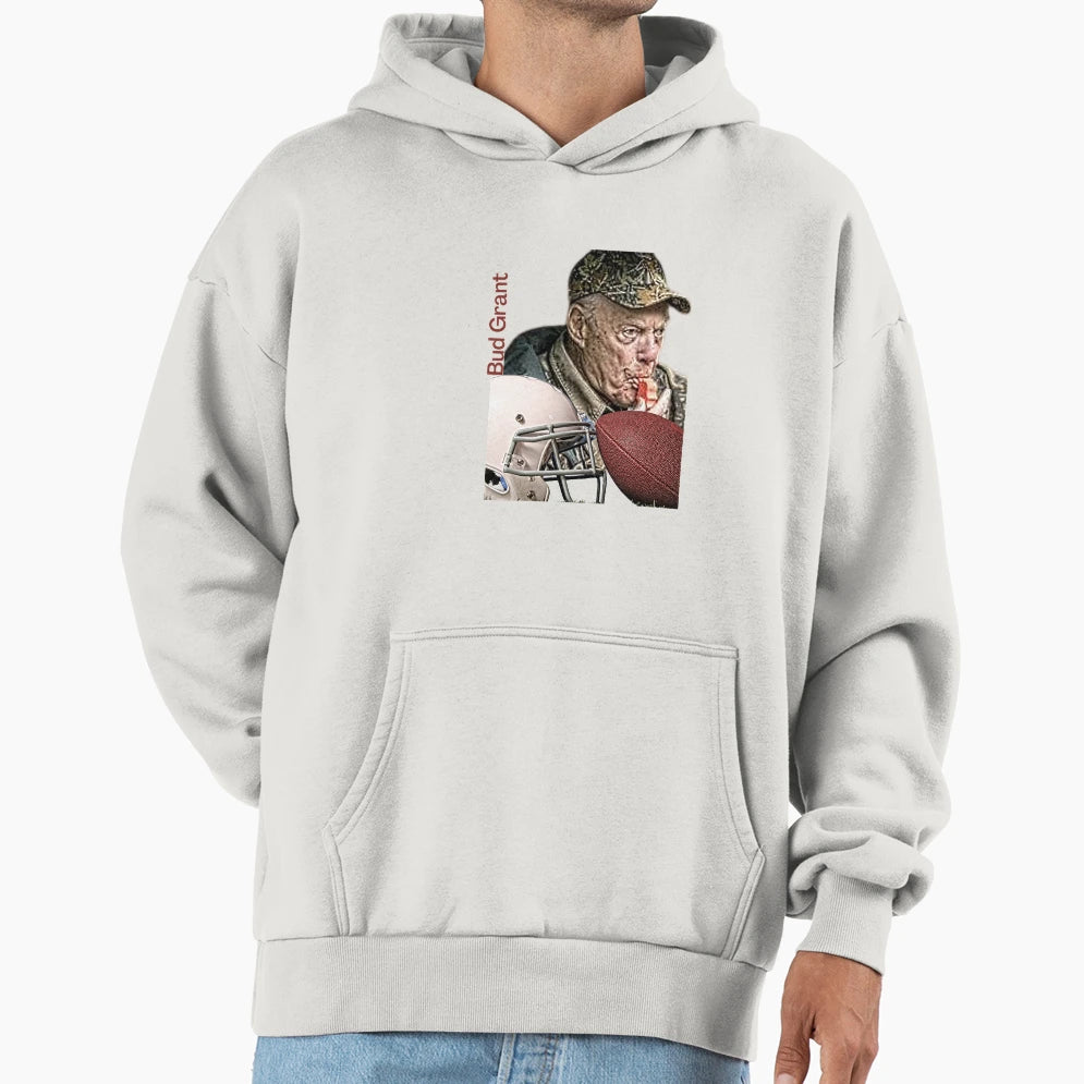 Bud Grant Minnesota Viking Coach Hoodie - Novelty Apparel for Adults - T-Shirt, Sweatshirt, Hoodie