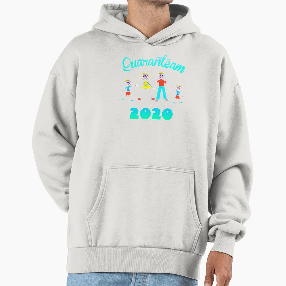 Quaranteam 2020 Comic Family Hoodie - Graphic Print for Adults - T-Shirt, Sweatshirt, Hoodie