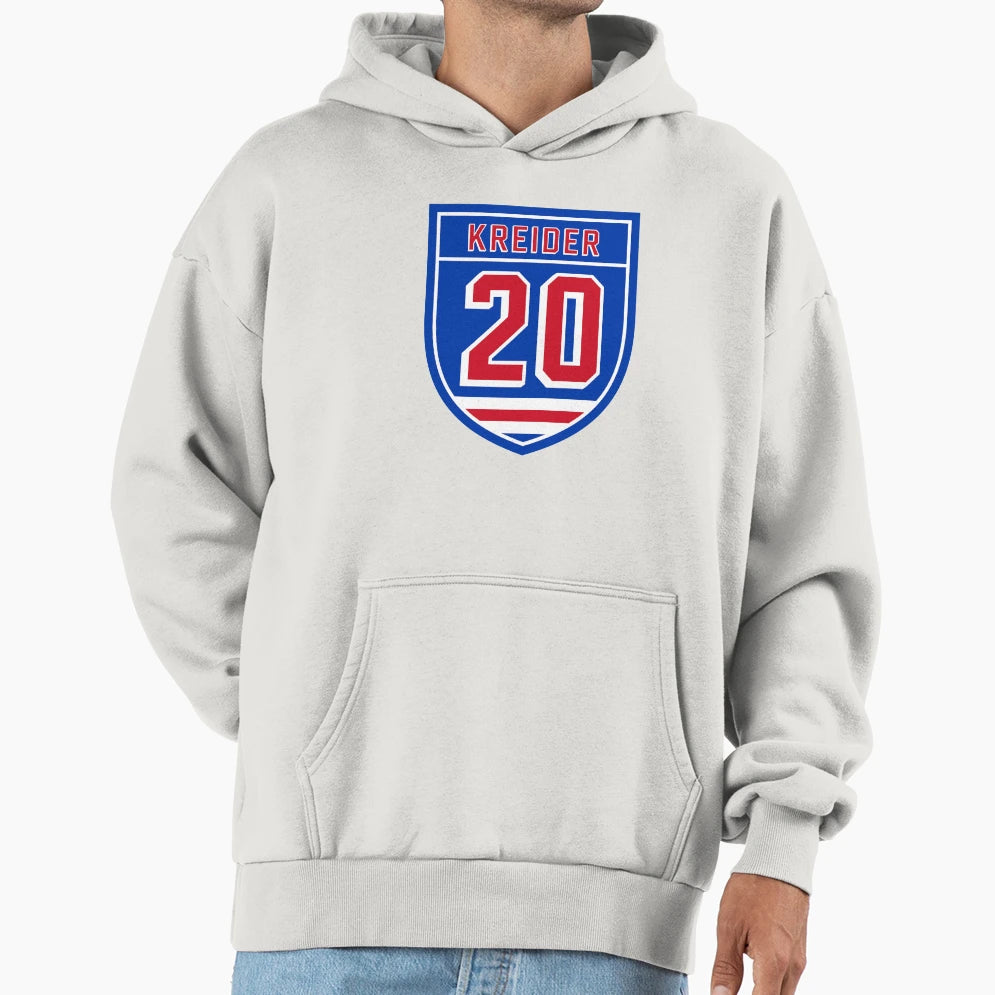 Kreider 20 Emblem Hoodie - Minimalist Print Men Women - T-Shirt, Sweatshirt, Hoodie