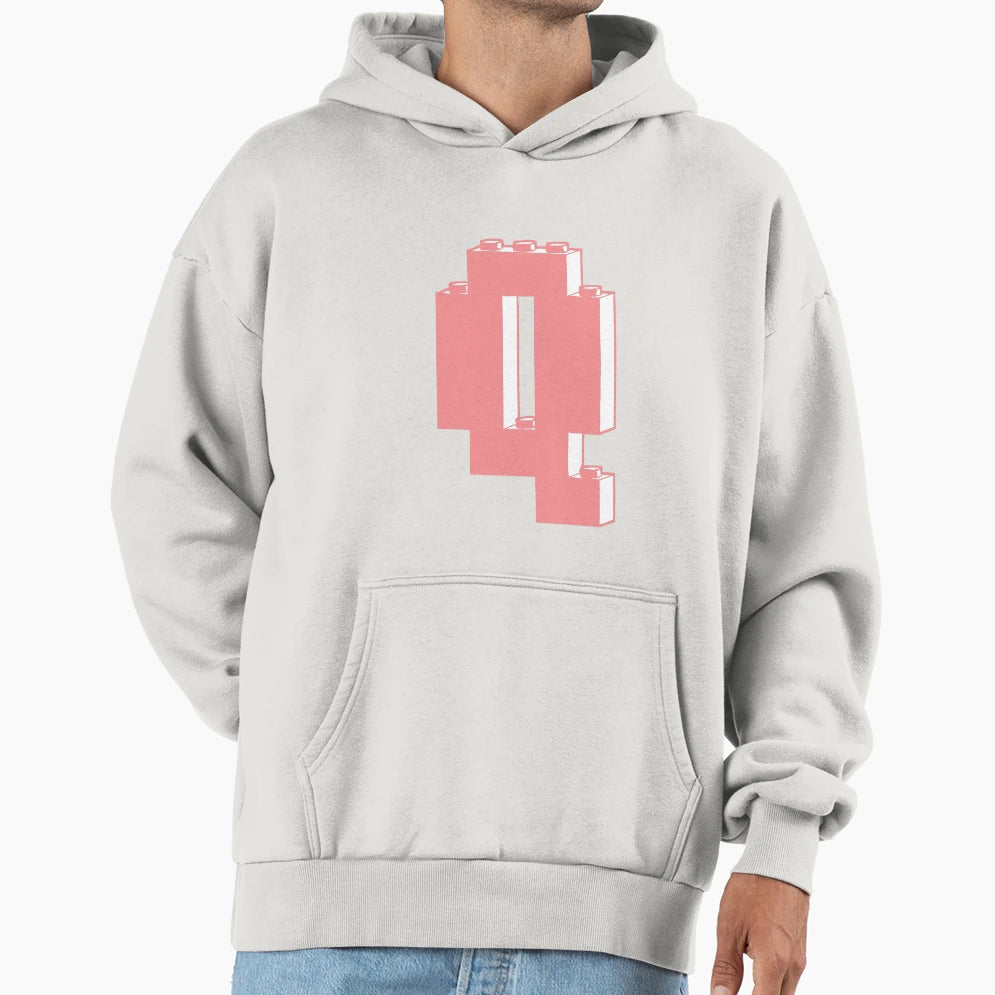 Letter Q Hoodie - Minimalist Print Men Women - T-Shirt, Sweatshirt, Hoodie