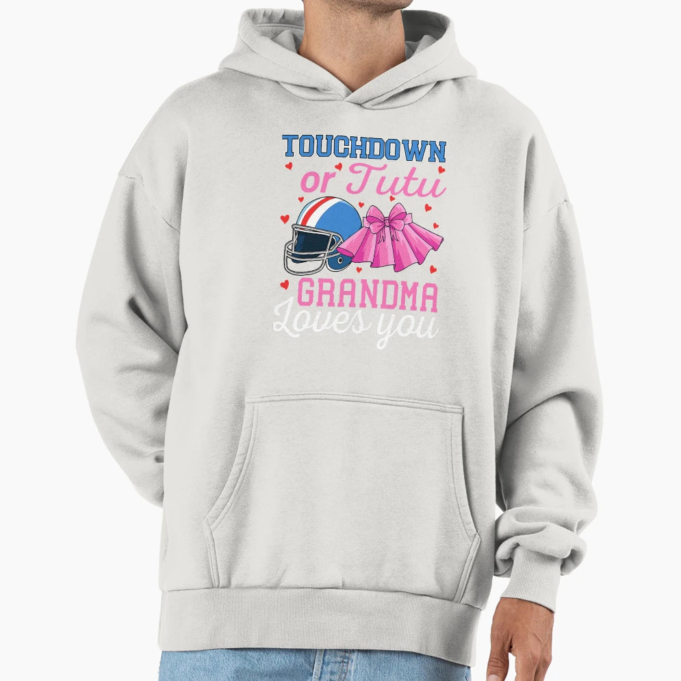 Touchdown Or Tutus Gender Reveal T-Shirt - Graphic Print Men Women - T-Shirt, Sweatshirt, Hoodie