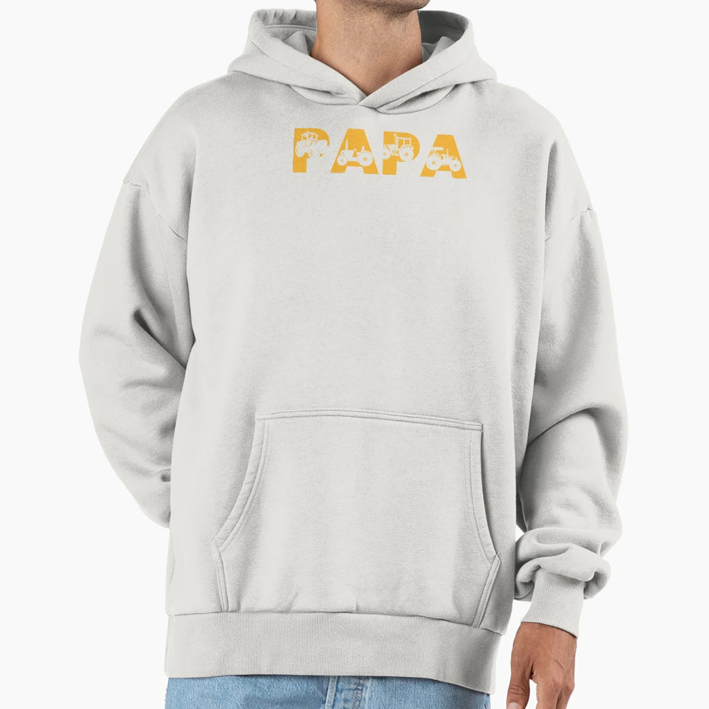 Tractor Papa Farming Father Farm Hoodie - Casual Everyday Wear Men Women - T-Shirt, Sweatshirt, Hoodie