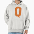 Alphabet Orange Q Sports Letter Q Hoodie - Novelty Apparel for Adults - T-Shirt, Sweatshirt, Hoodie