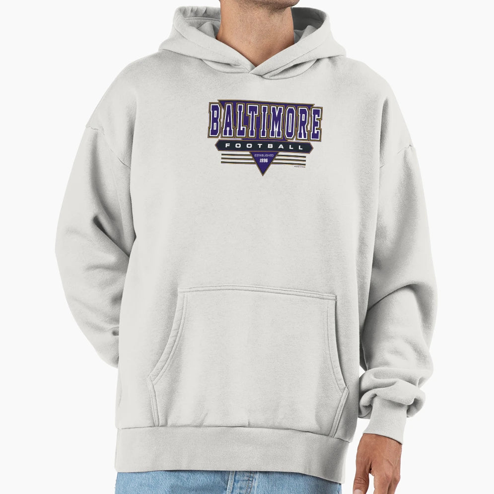 Baltimore Football Ravens Inspired 90S Hoodie - Unique Graphic for Adults - T-Shirt, Sweatshirt, Hoodie