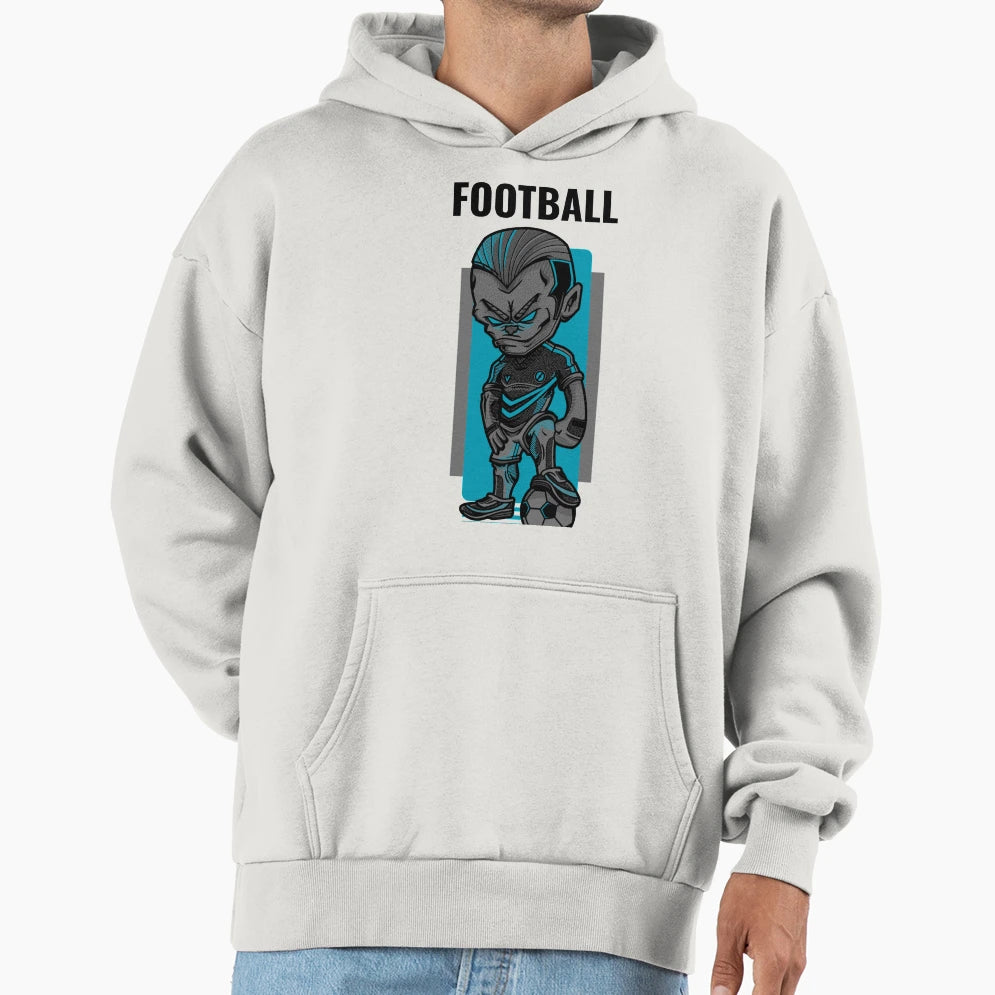 Football Player Hoodie - Aesthetic Graphic Men Women - T-Shirt, Sweatshirt, Hoodie