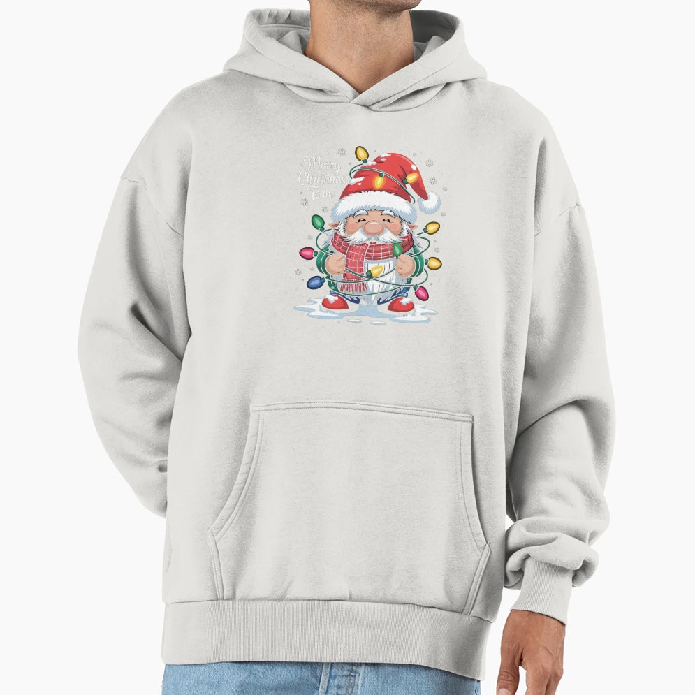 Santas Team Favorite Human Merry Hoodie - Minimalist Print for Adults - T-Shirt, Sweatshirt, Hoodie
