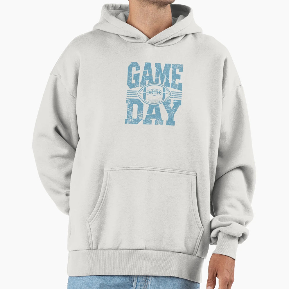 Game Day Football Grunge Hoodie - Unique Graphic Unisex - T-Shirt, Sweatshirt, Hoodie