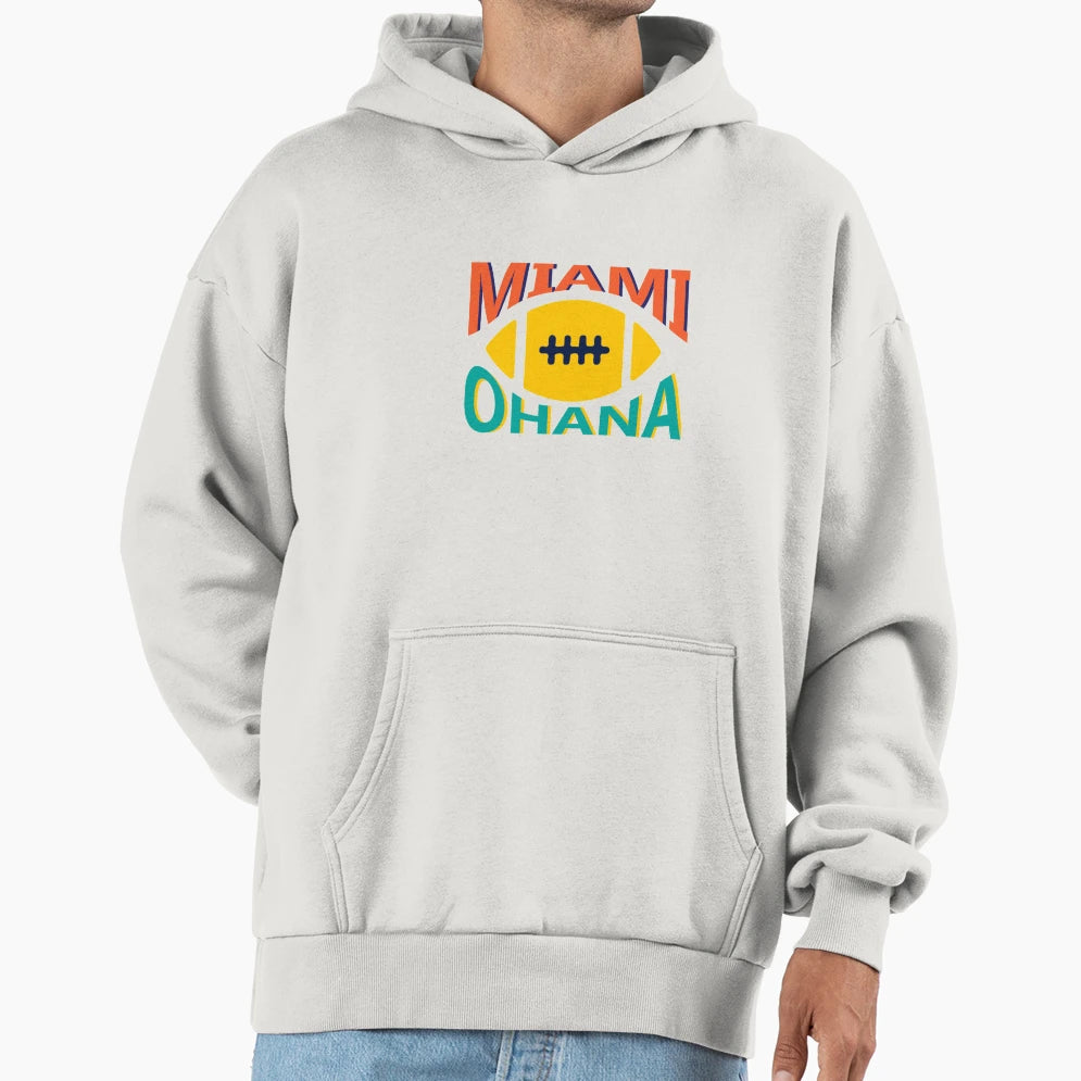 Miami Ohana Hoodie - Fun Novelty Design Men Women - T-Shirt, Sweatshirt, Hoodie