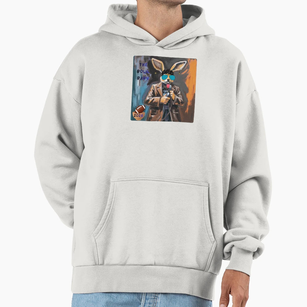 Mad Bunny Hoodie - Graphic Print for Adults - T-Shirt, Sweatshirt, Hoodie