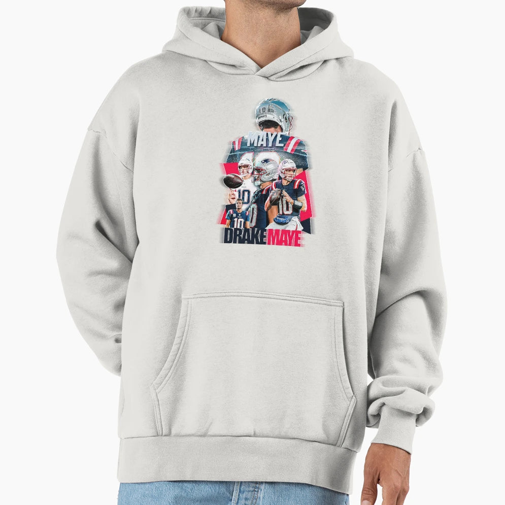 Drake Maye New England Patriots Hoodie - Trendy Graphic Unisex - T-Shirt, Sweatshirt, Hoodie