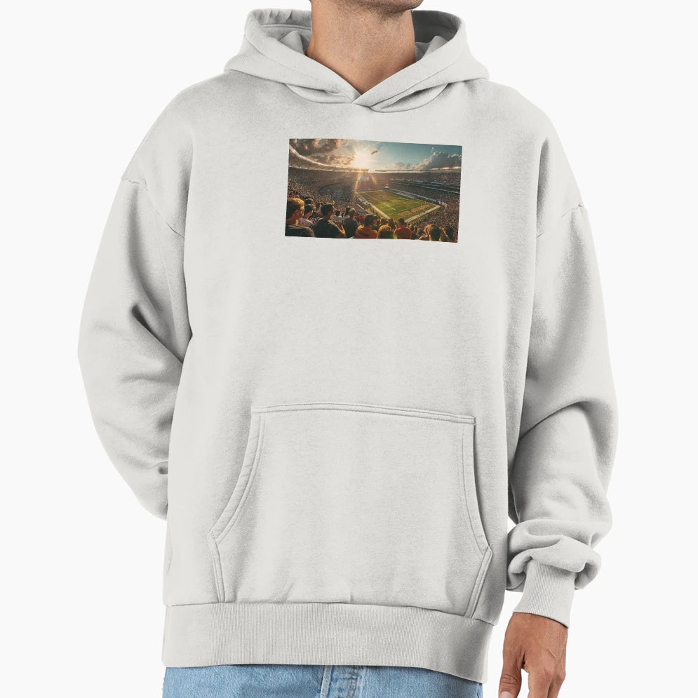 Game Day Glow Pro Football Stadium Art Hoodie - Minimalist Print for Adults - T-Shirt, Sweatshirt, Hoodie