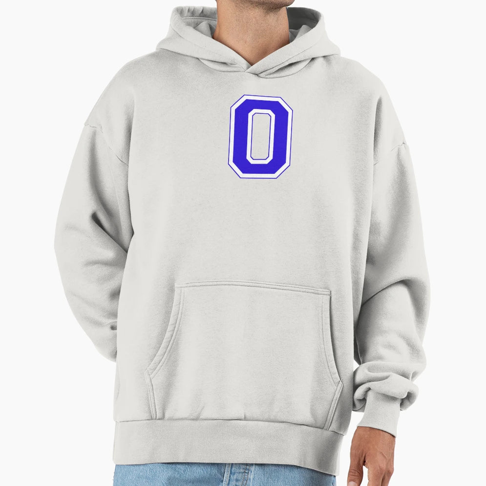 Varsity Letter O Hoodie - Unique Graphic Unisex - T-Shirt, Sweatshirt, Hoodie