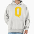 Alphabet Yellow Q Sports Letter Q Hoodie - Novelty Apparel for Adults - T-Shirt, Sweatshirt, Hoodie