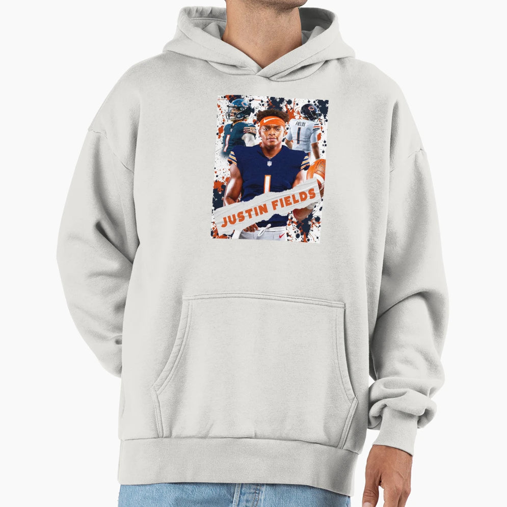 Justin Fields Hoodie - Casual Everyday Wear for Adults - T-Shirt, Sweatshirt, Hoodie