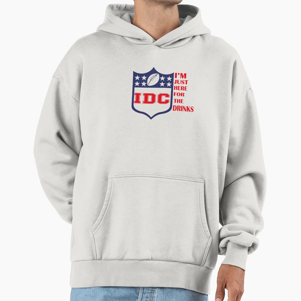 Idc American Football Funny I Dont Care Hoodie - Trendy Graphic Men Women - T-Shirt, Sweatshirt, Hoodie