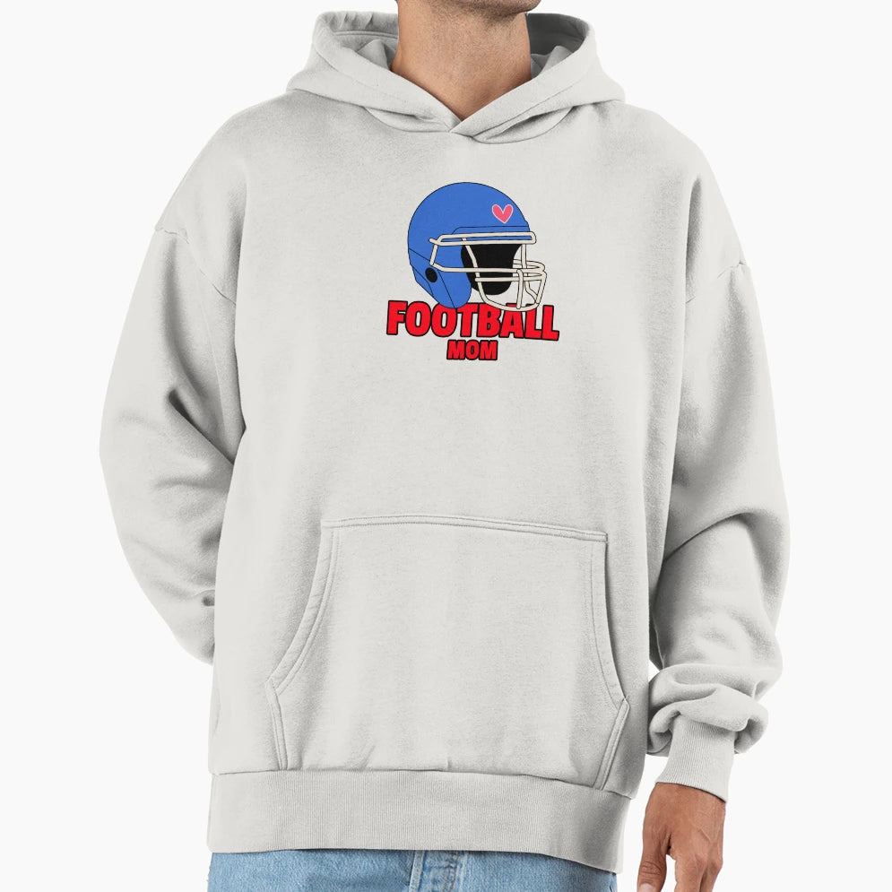Football Mom Hoodie - Aesthetic Graphic for Adults - T-Shirt, Sweatshirt, Hoodie