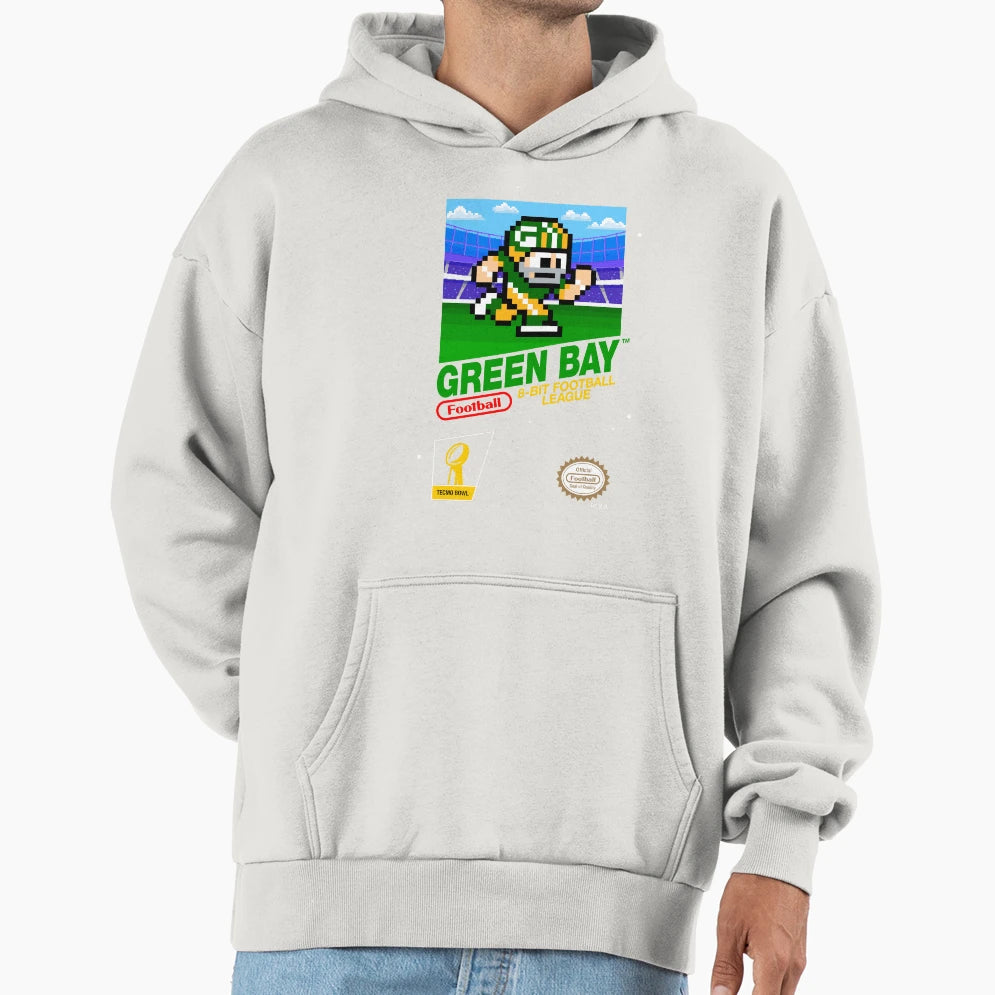 Green Bay Packers 8 Bit Videogames Hoodie - Streetwear Style for Adults - T-Shirt, Sweatshirt, Hoodie