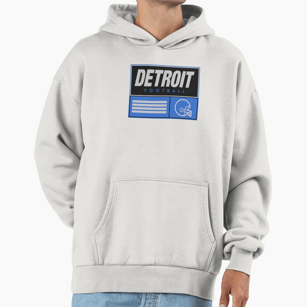 Detroit Football Hoodie - Fun Novelty Design Men Women - T-Shirt, Sweatshirt, Hoodie