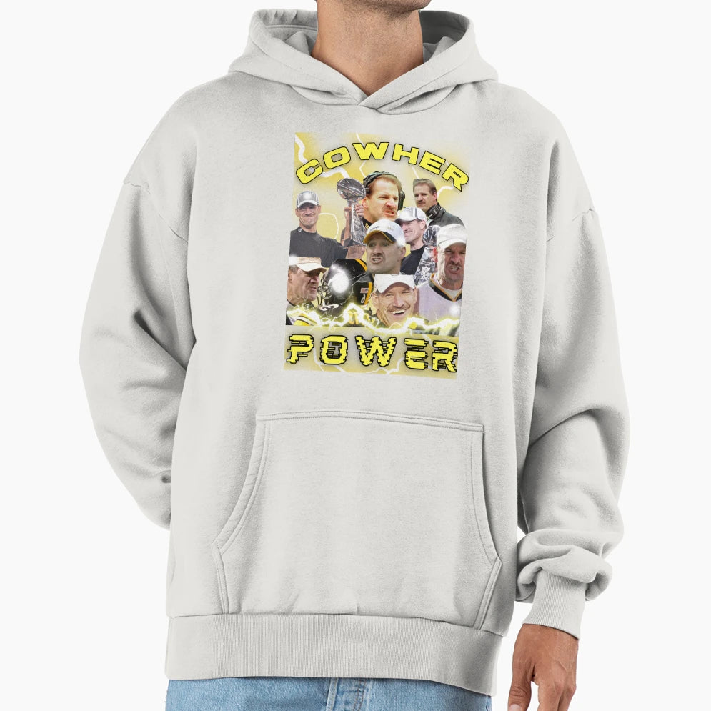 Bill Cowher Cowher Power 90S Hip Hop T-Shirt - Trendy Graphic Men Women - T-Shirt, Sweatshirt, Hoodie